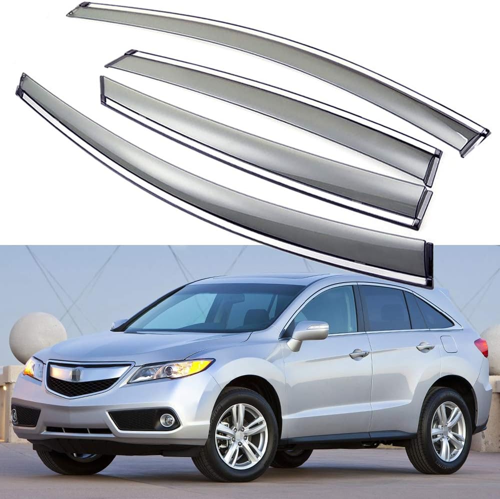 Car Window Visor Vent Shade Deflector Sun Rain Guards Z6919
