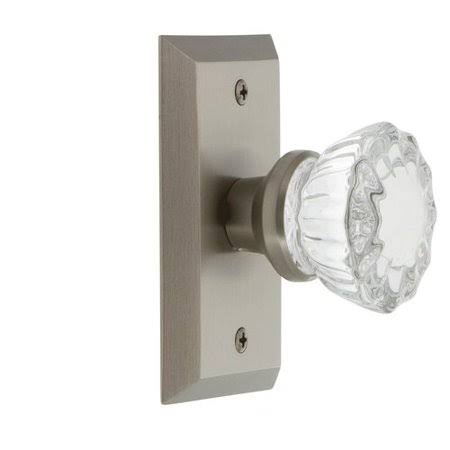 Satin Nickel Single Dummy Door Knob with Studio Plate F51559
