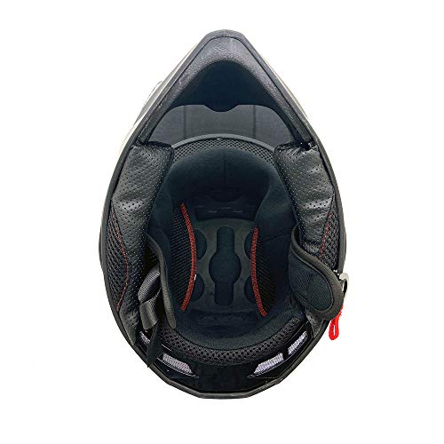 Matte Black Dual Sport Full Face Motorcycle Helmet K6311
