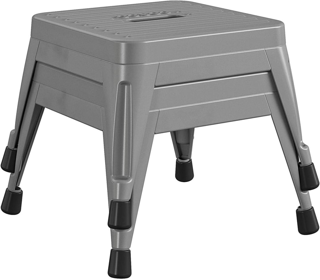 2 Pack Gray Steel Step Stool K6161