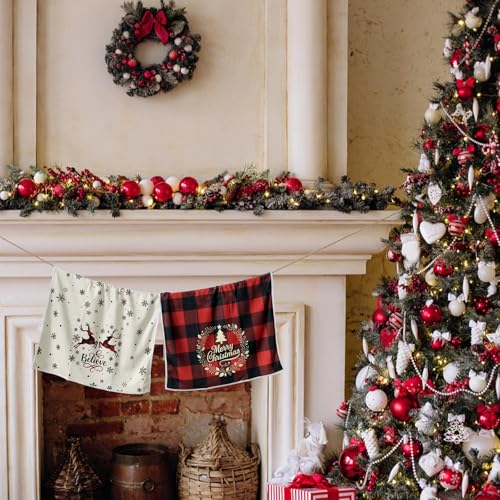 4PCS Buffalo Plaid Thickened Tea Towel 18x26 B76150