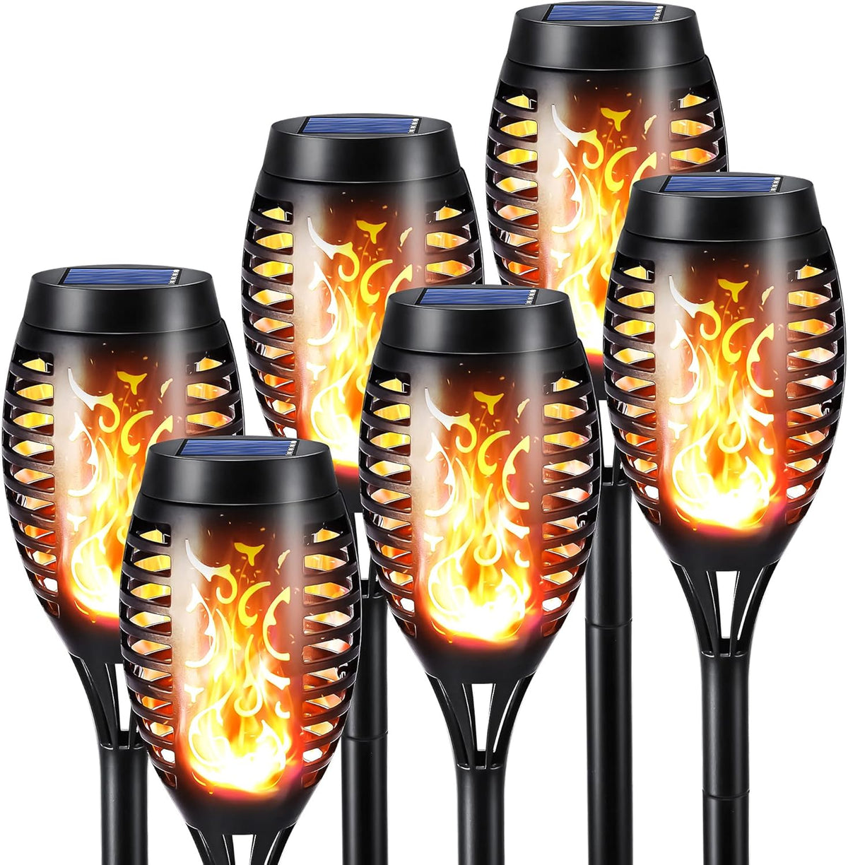 12 Pack Waterproof Solar Flame Lights N180307