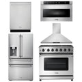 36 Gas Range, Range Hood, Microwave, Refrigerator, Dishwasher D665