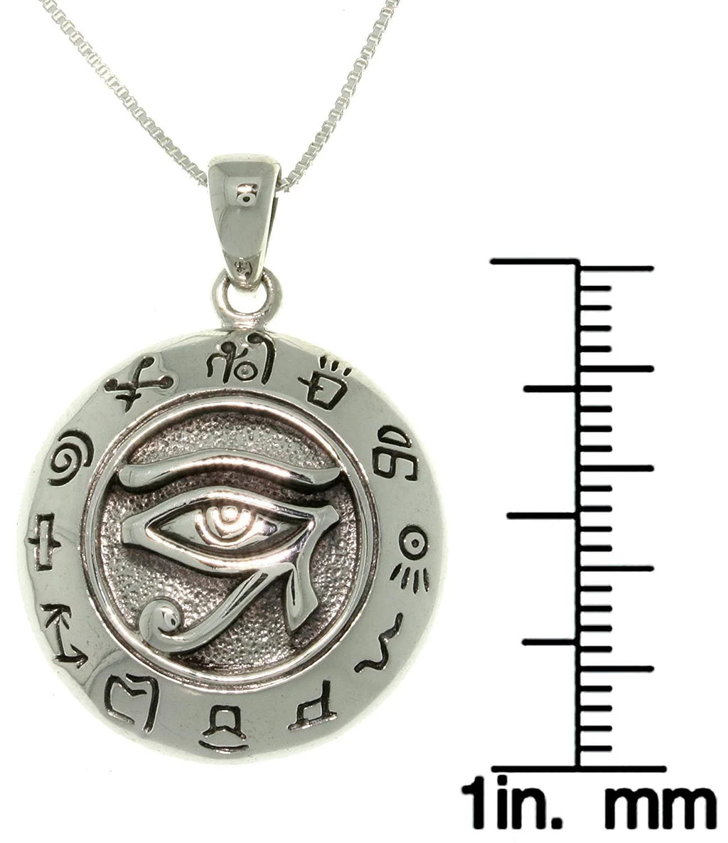 Sterling Silver Eye of Horus Necklace N205