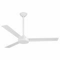 52" 3-Blade Ceiling Fan Flat White T7420