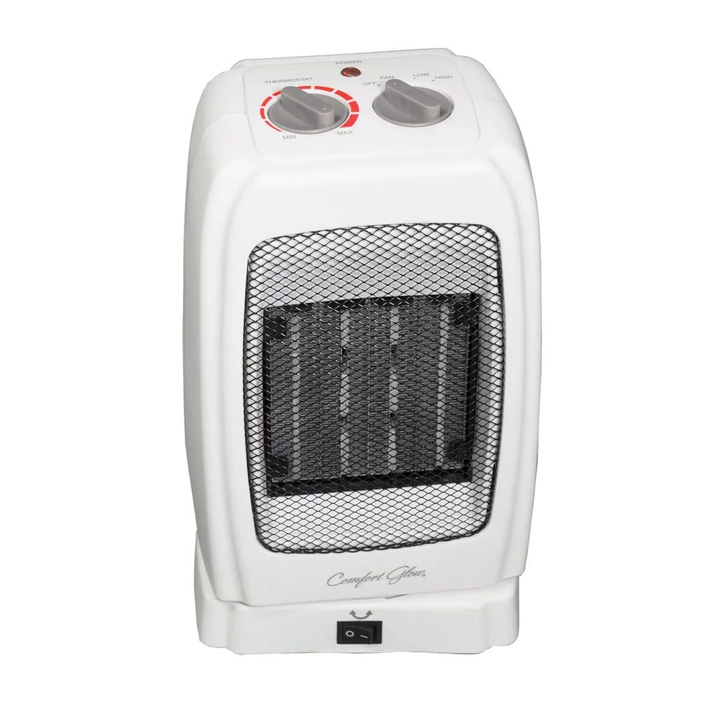 White Portable Oscillating Ceramic Fan Heater with Thermostat G6030