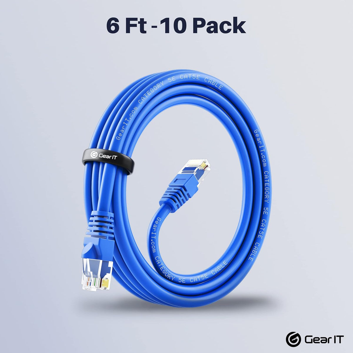 100-Pack Blue Cat5e Ethernet Patch Cable 1 Foot G79111