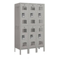 12x22 Wide Double Tier Vented Metal Locker R7837