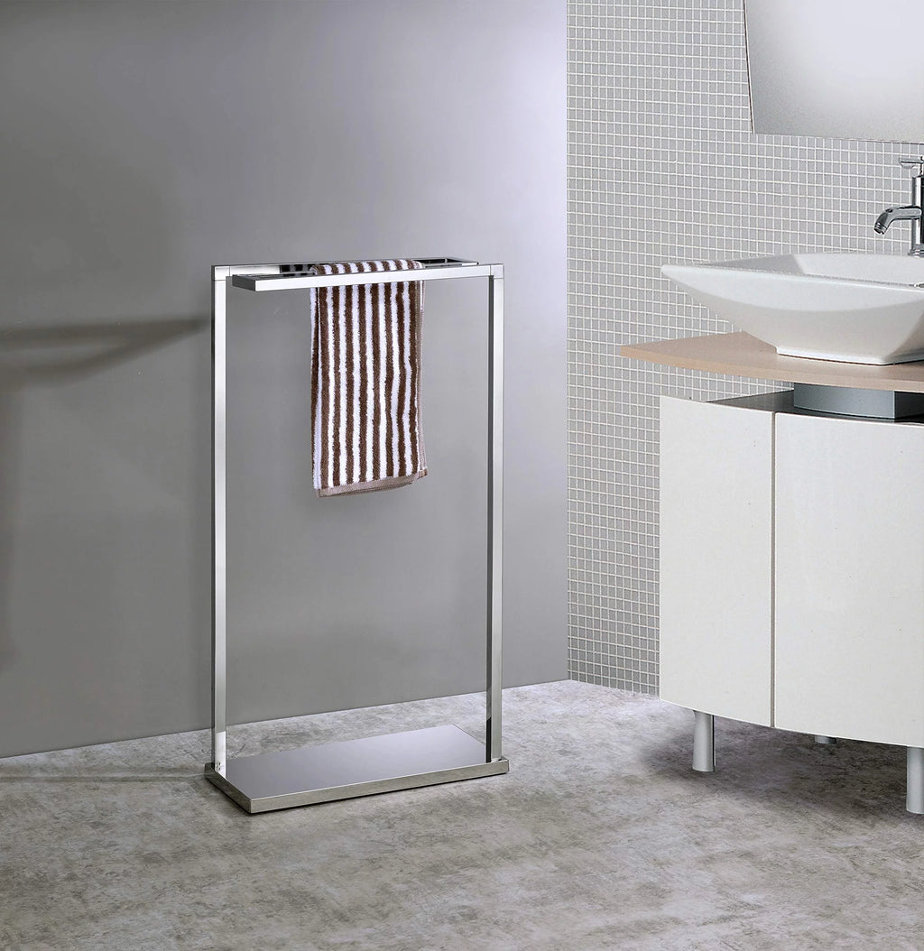 3 Bar Metal Freestanding Towel Rack Stand Chrome Z949397