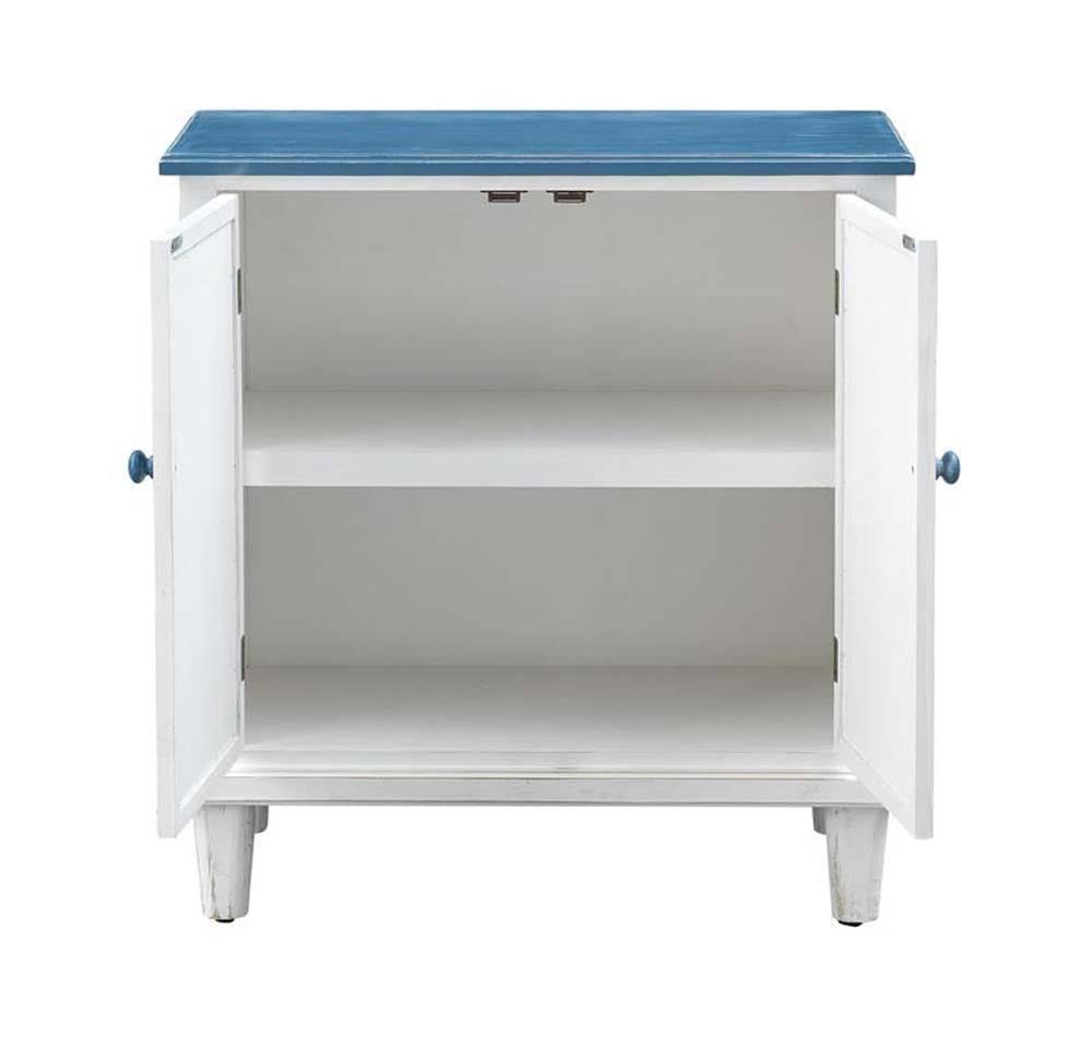 Blue White Two Door Cabinet C85850