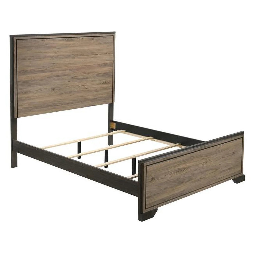 Wood California King Size Bed with 4 Slats O415292