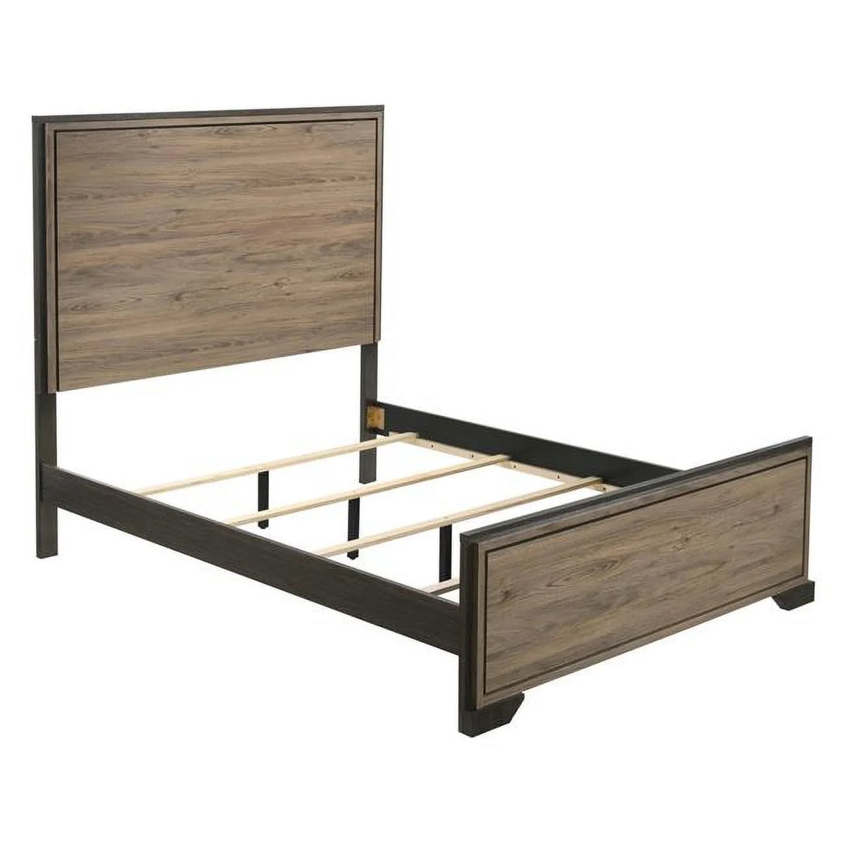 Wood California King Size Bed with 4 Slats O415292