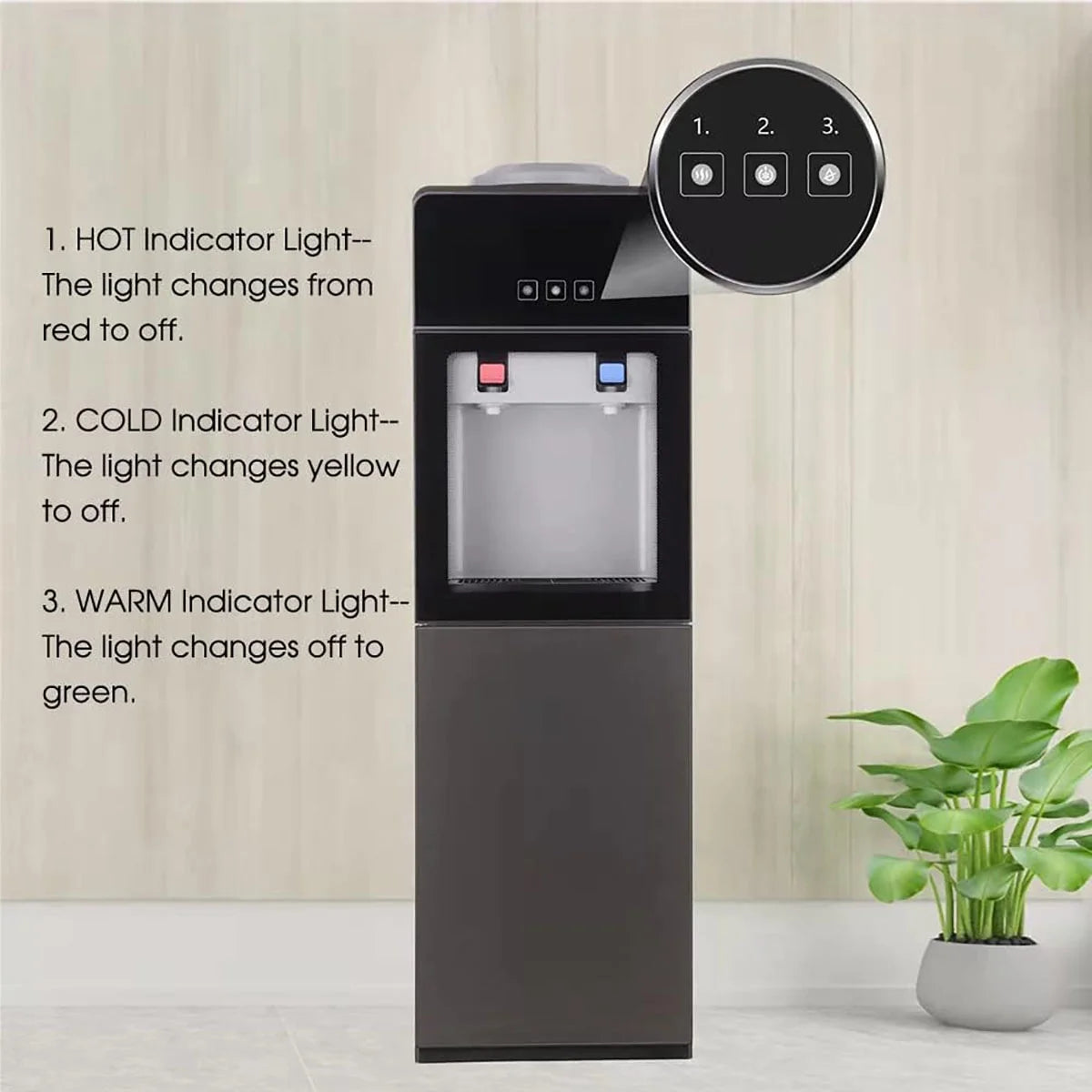 Top-Loading Hot & Cold Water Dispenser with Storage Cabinet S616