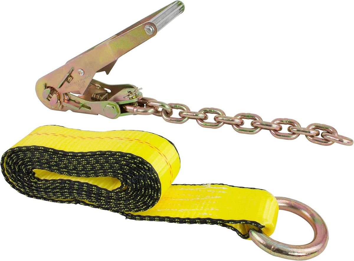 2 Chain Ratchets & Lasso Straps Tow Truck Wrecker Car Hauler Wheel Lift S163798