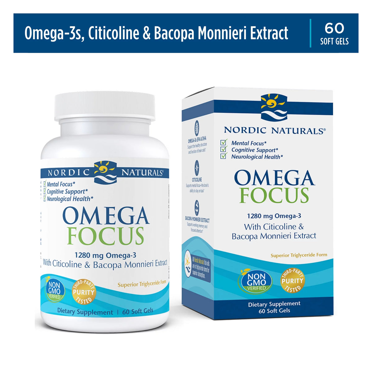 Omega Focus Softgels 1280 Mg 60 Count F7752