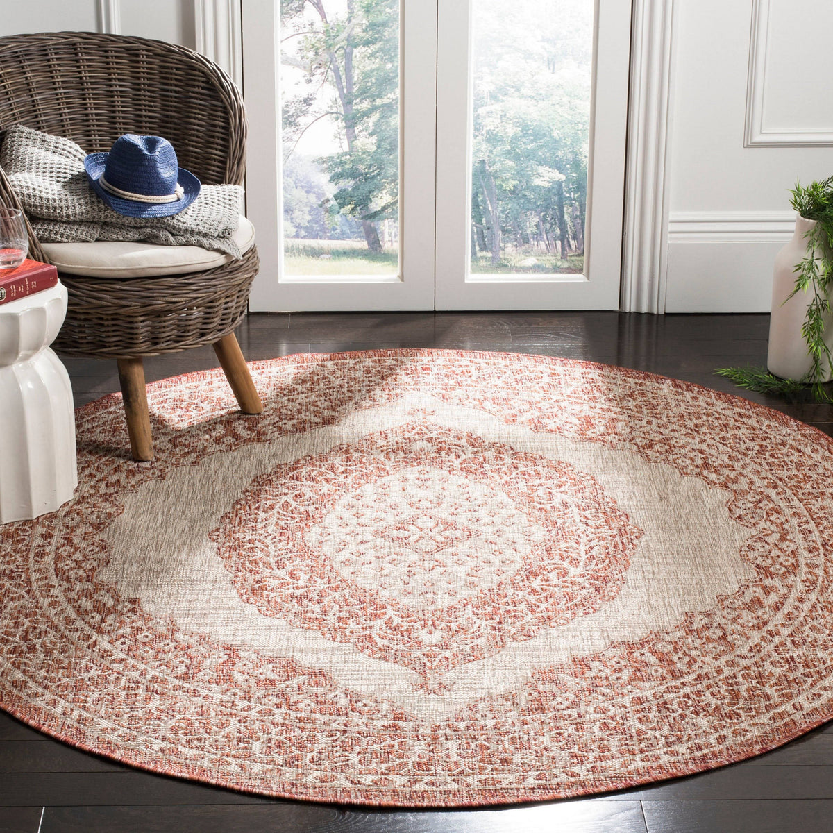 Light Beige Light Brown Courtyard Rug I9129