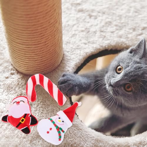 6pcs Christmas Catnip Plush Cat Chew Toy E193770