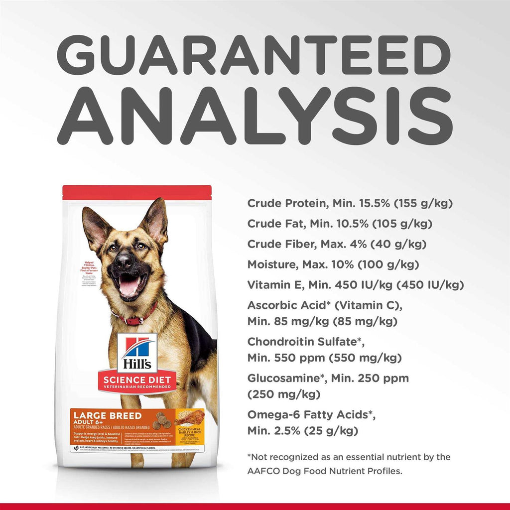 Adult 6+ Large Breed Chicken Meal Dry Dog Food W967