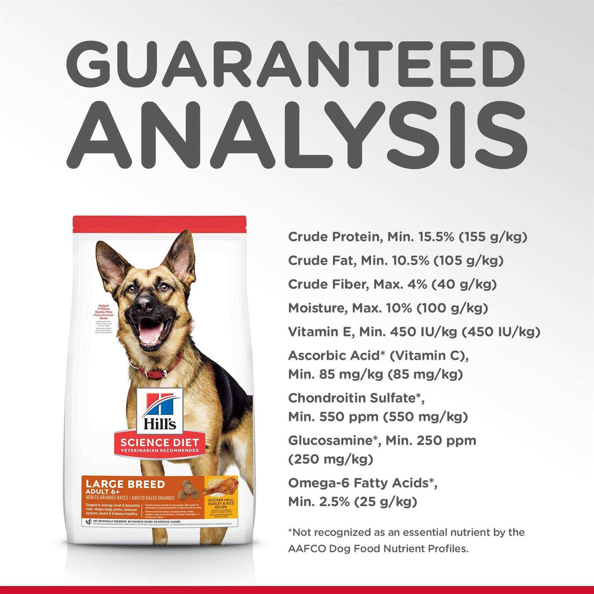 Adult 6+ Large Breed Chicken Meal Dry Dog Food W967