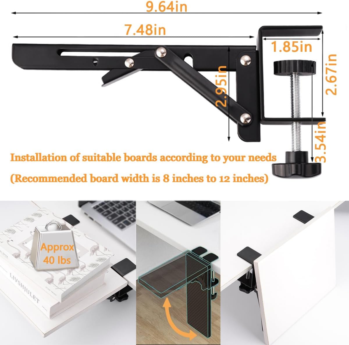 Foldable Desk Extender Bracket L633