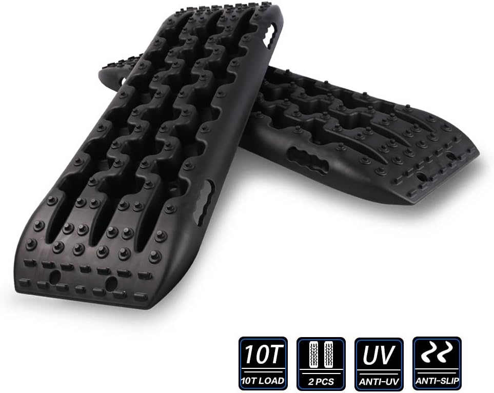 Black Slim 4WD Traction Tracks Mat Pack of 2 U68778