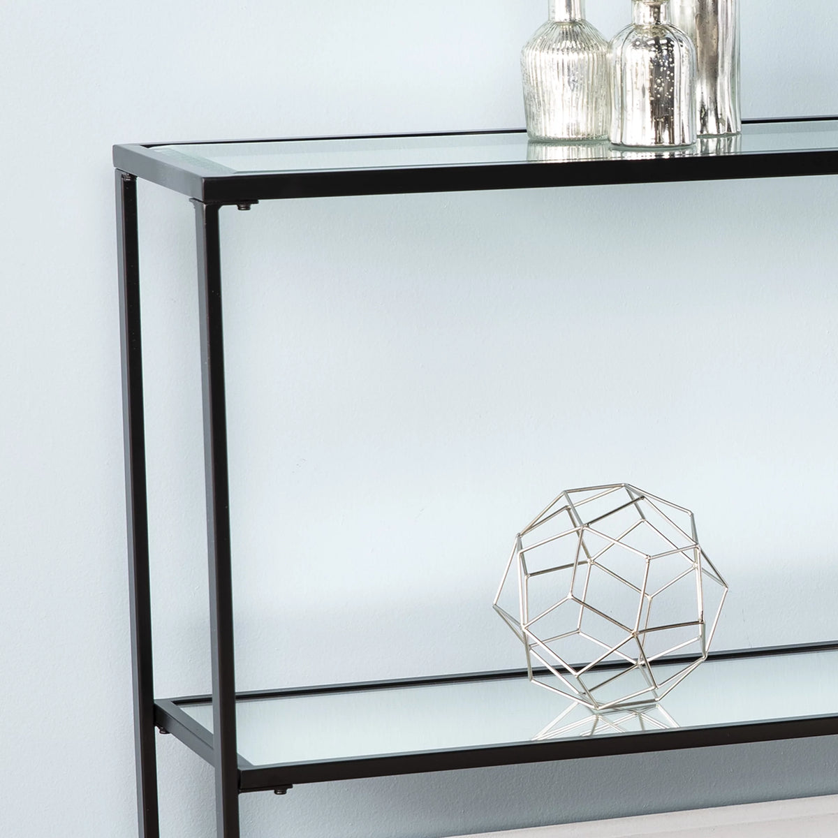 Black Narrow Console Table F615
