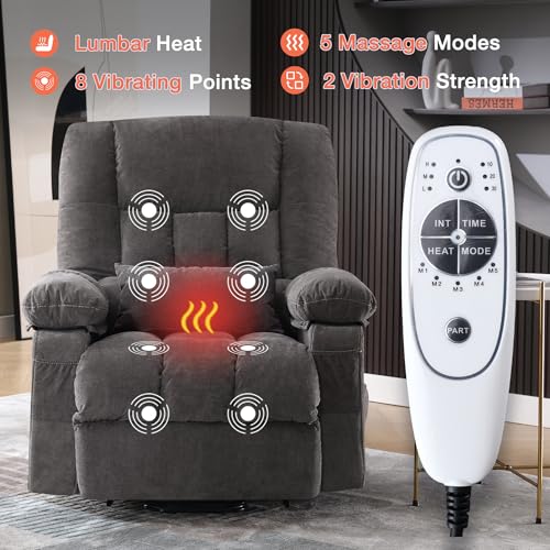Power Lift Recliner Chair with Vibration Massage and Lumbar Heating I70358