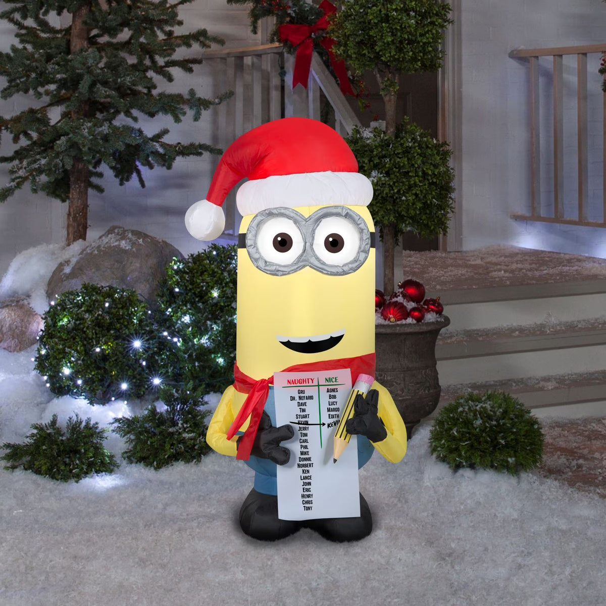 3.5 Ft Airblown Minion Kevin Inflatable Christmas Decor D61508