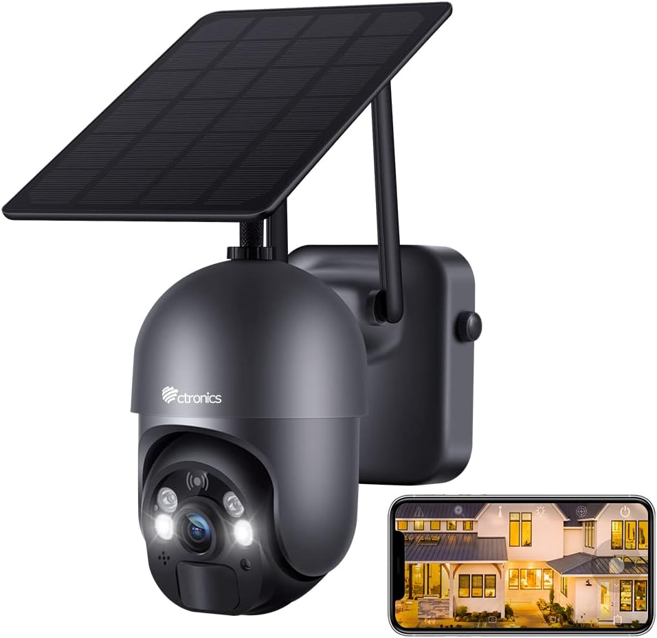 Solar Powered 1080P PTZ Security Camera I22617