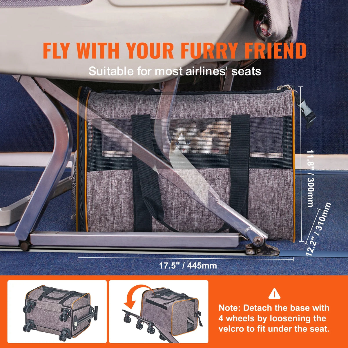 Gray Rolling Pet Vehicle V716865