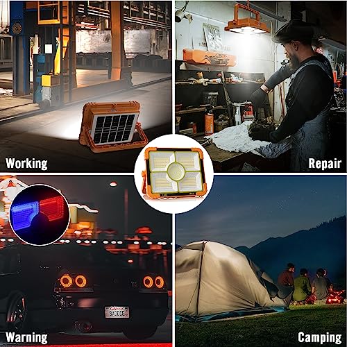 100W LED Solar Work Light, 10000LM Magnetic Worklight, IP66 Waterproof U169523