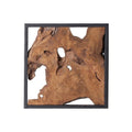 Black Frame Teak Wood Wall Tile R729