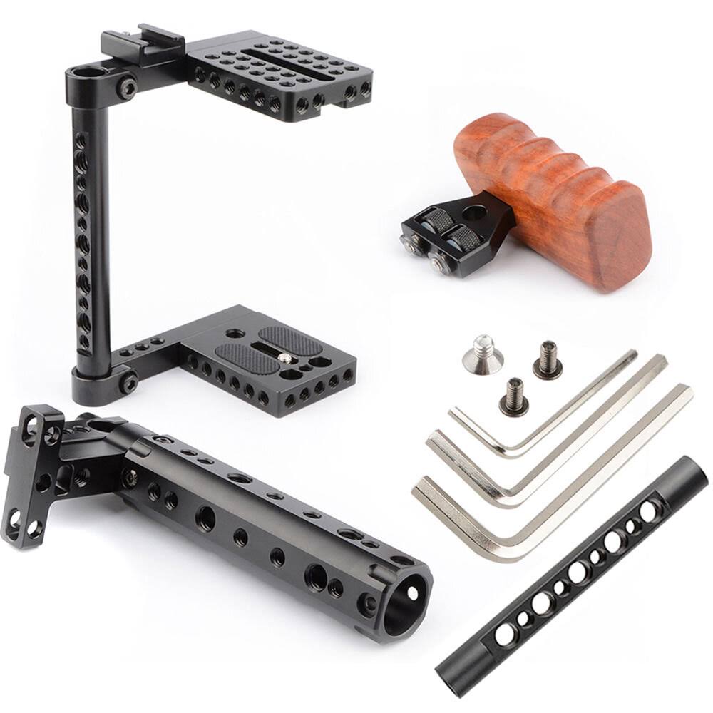 Black Camera Cage with Top and Left Side Handle Y2065