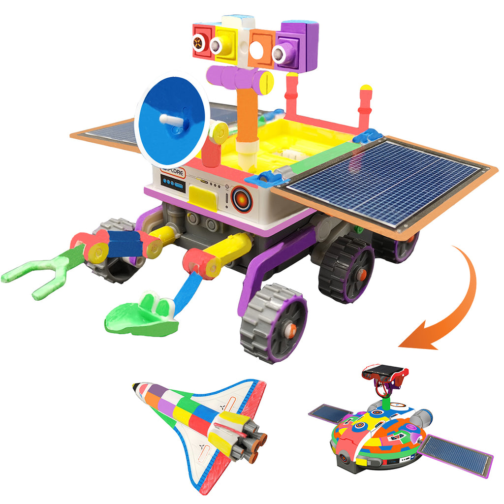 3 In 1 Solar Robot Kit with Paints and Paintbrush DIY Science Experiments Toys P24135