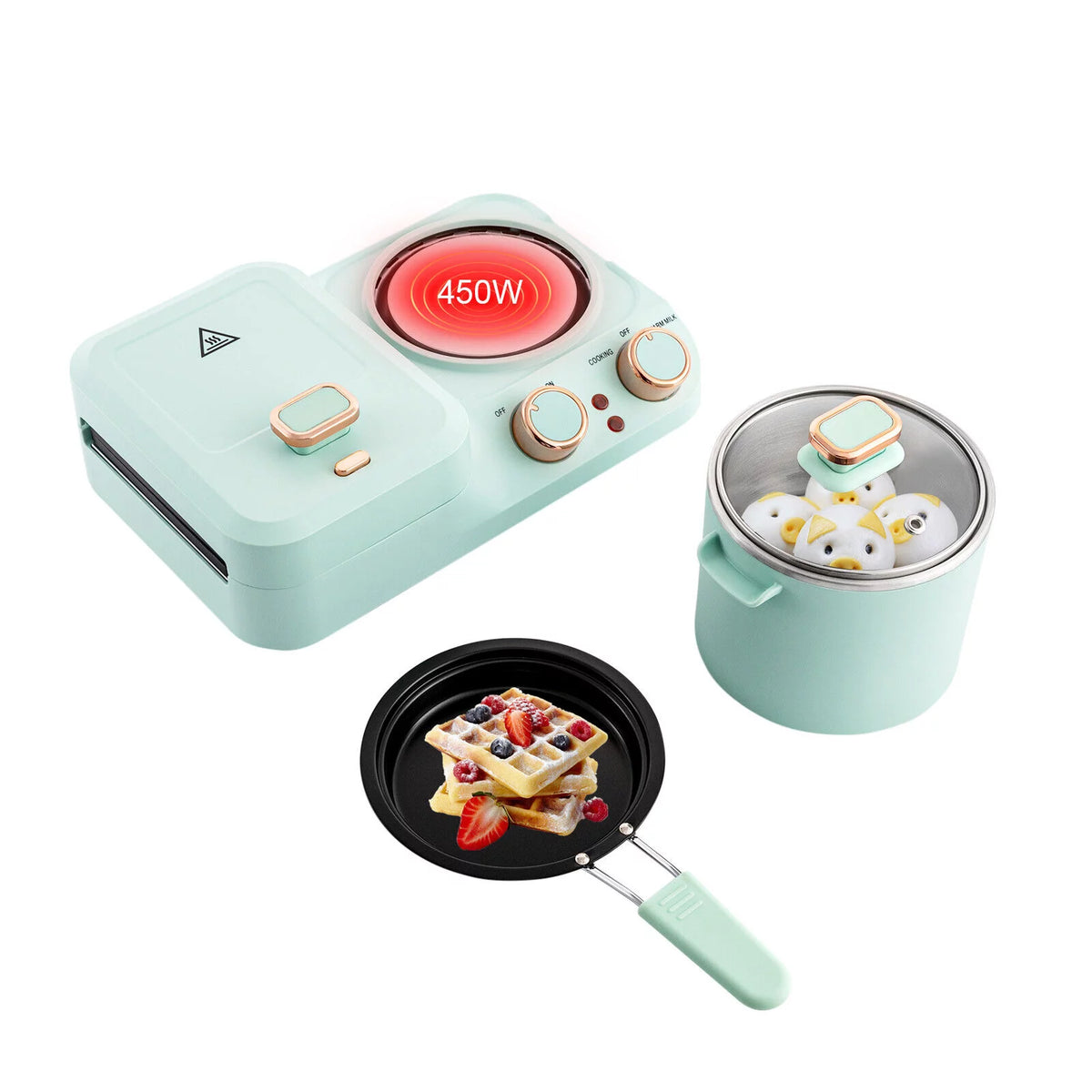 Non-stick Electric Breakfast Station Toaster Sandwich Machine G598
