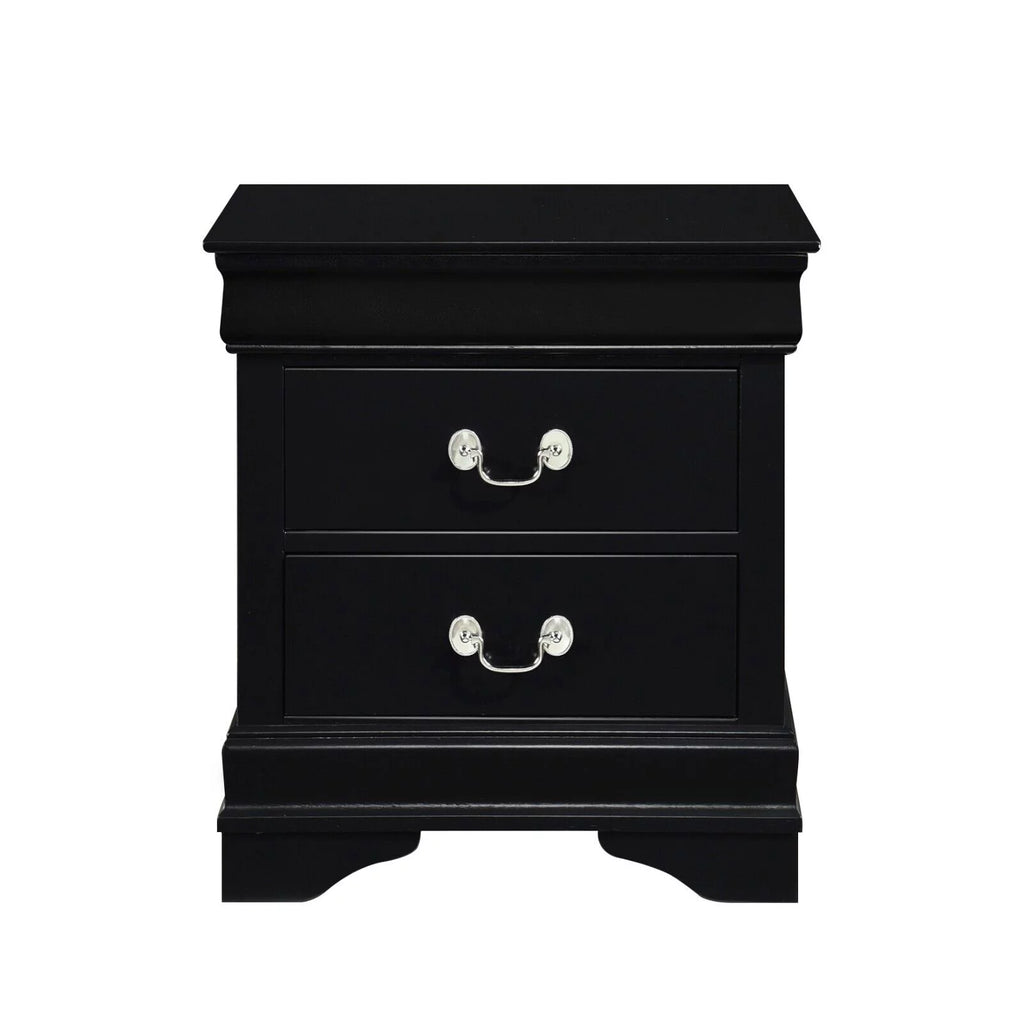 Black Finish 3pc Queen Bed and Nightstands Bedroom Set W984533