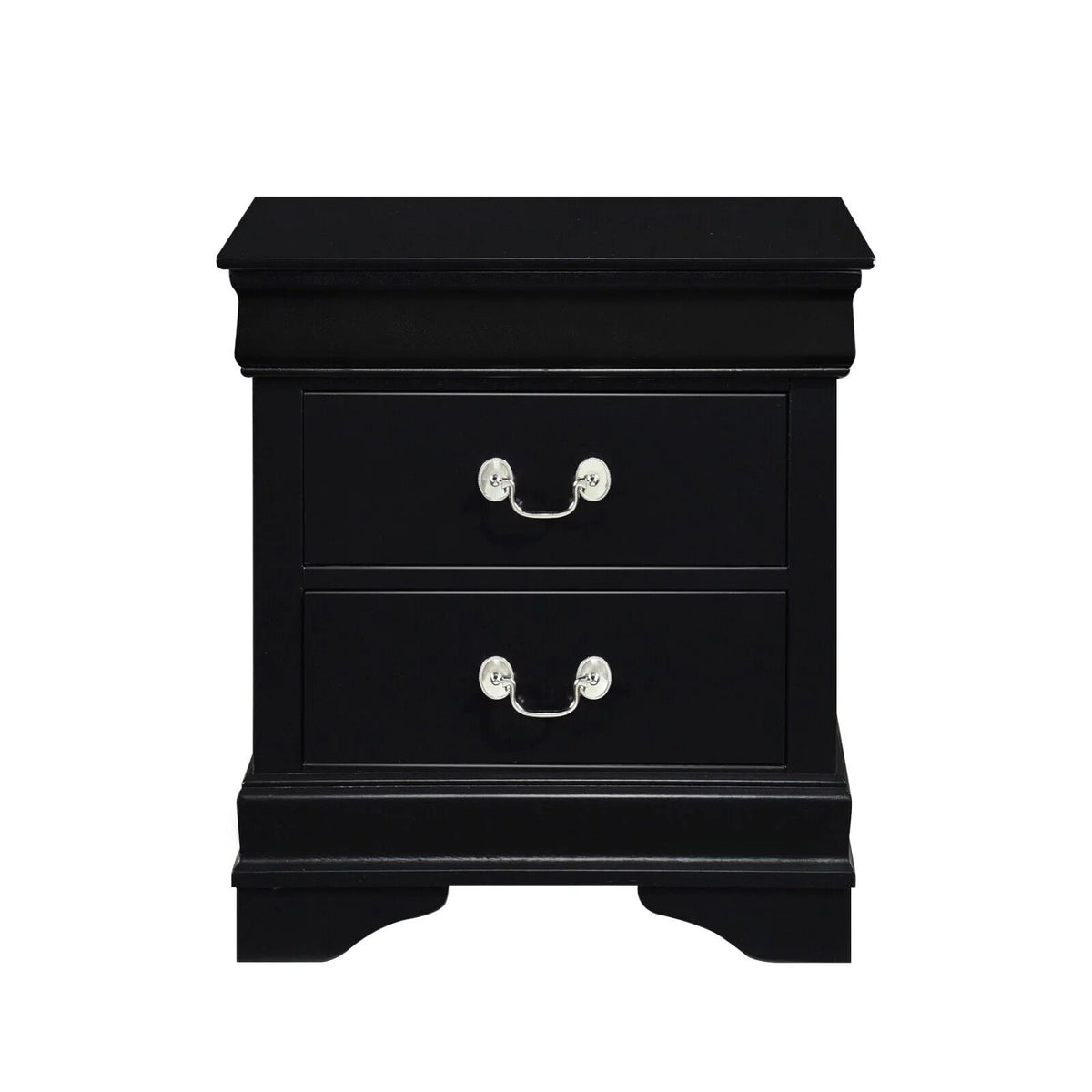 Black Finish 3pc Queen Bed and Nightstands Bedroom Set W984533