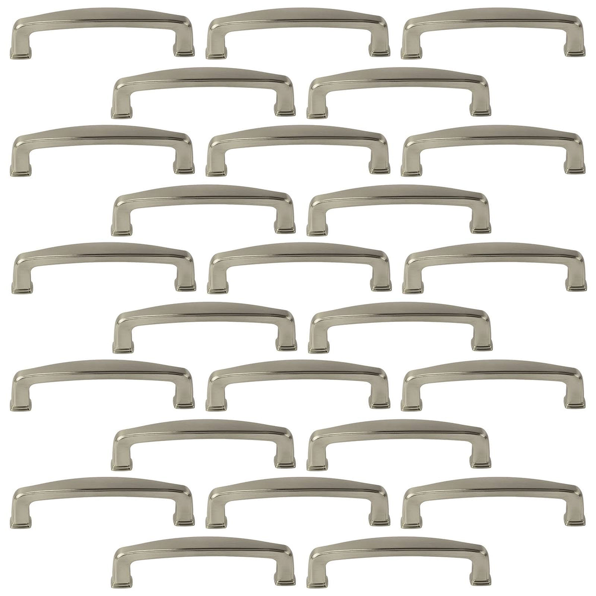25 Pack Brushed Satin Nickel Square Cabinet Pull Door Handles N946007