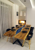 24x12 Inch Epoxy Table Top with 18 Inches Tall Legs U23570