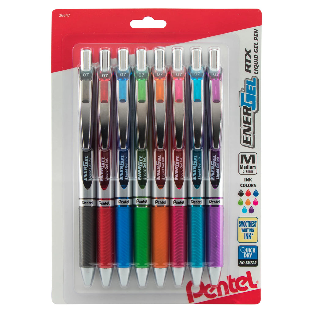 Retractable Liquid Gel Pen 0.7mm Assorted Ink K522651