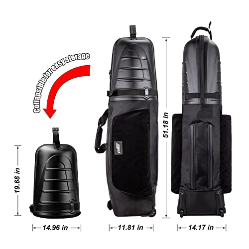 Golf Travel Bags with Reinforced Wheels and Hard Case Top Y4997