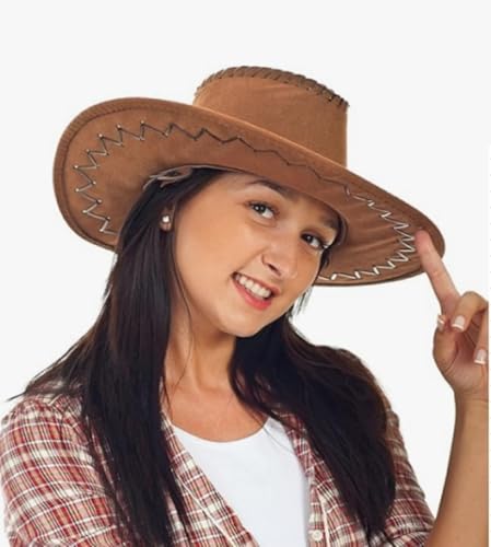 6 Set Western Cowboy Hat with Bandanna Q3908