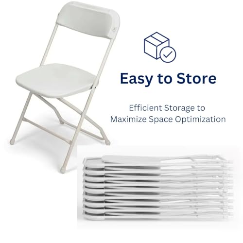 White Plastic Folding Chairs 10-Pack E392