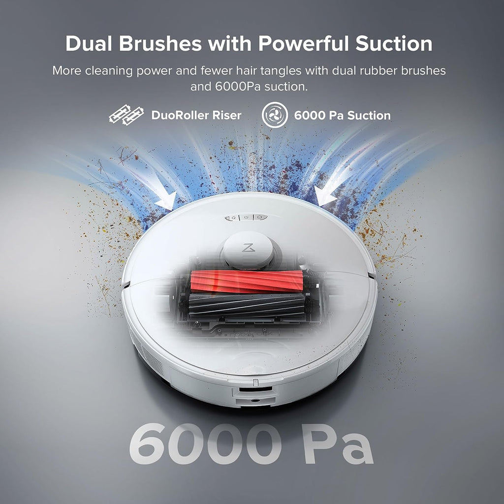 White Robot Vacuum and Mop J735