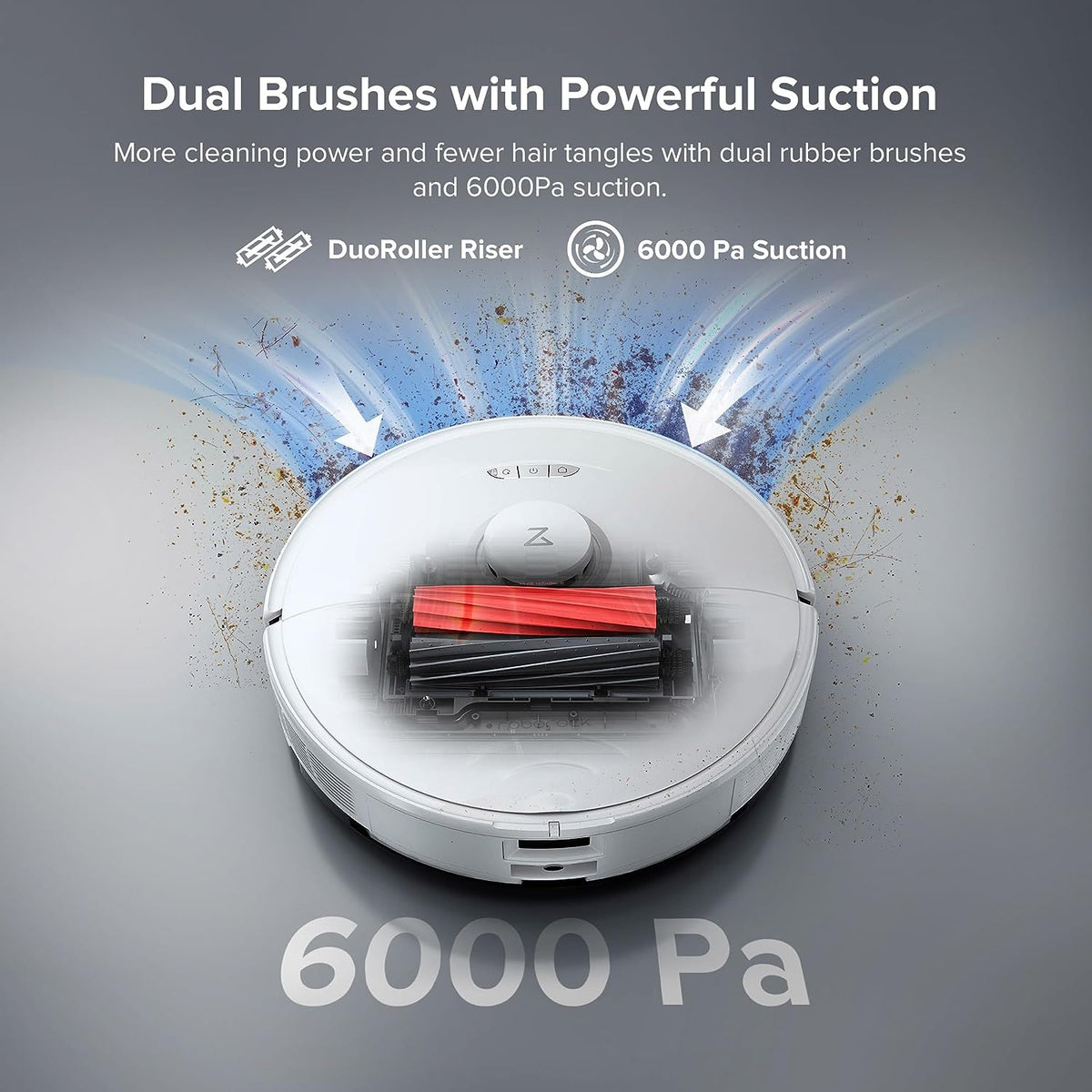 White Robot Vacuum and Mop J735