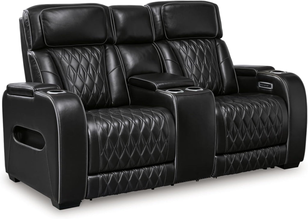 Black Power Reclining Loveseat H46180