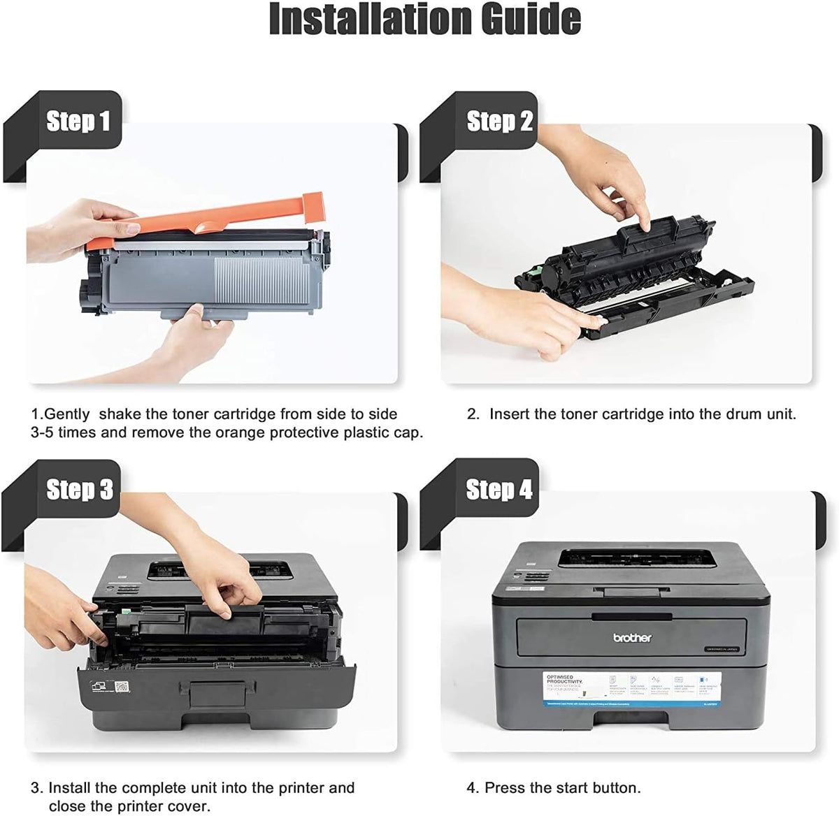 Remanufactured Toner Cartridge Replacement 4-Pack J3927