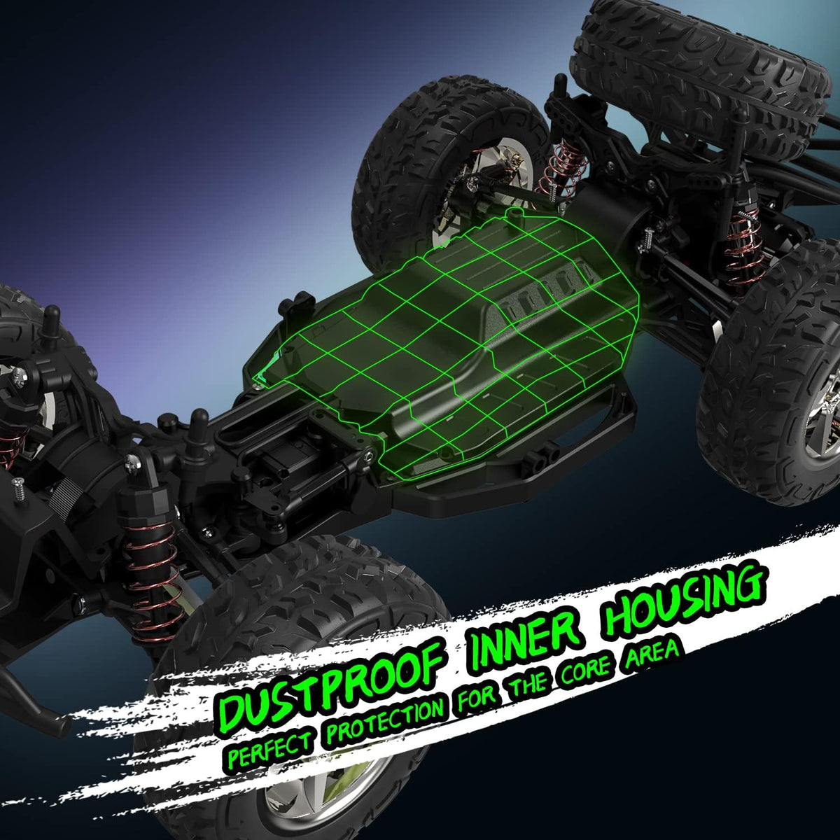 1:10 Scale 4WD RC Truck with 2 Rechargeable Batteries X749