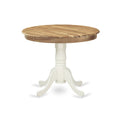 Antique 36 inch Round Acacia Wood Pedestal Dining Table Z97544