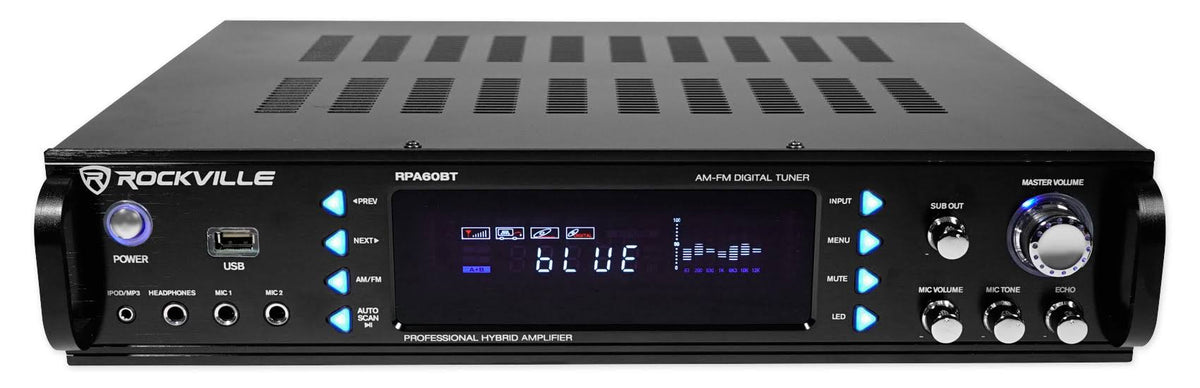 12 3-Way 1000W PA Speakers with Bluetooth Amplifier E93286